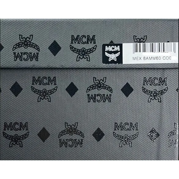 MCM Mens Cognac Visetos Rubber Slides