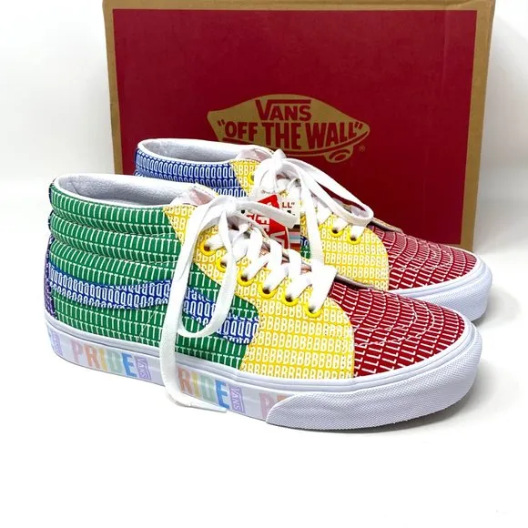 💖MEGA SALE💖VANS PRIDE LGBTQ  Authentic Men’s Sneakers VN0A3WM33WJ Sk8-Mid