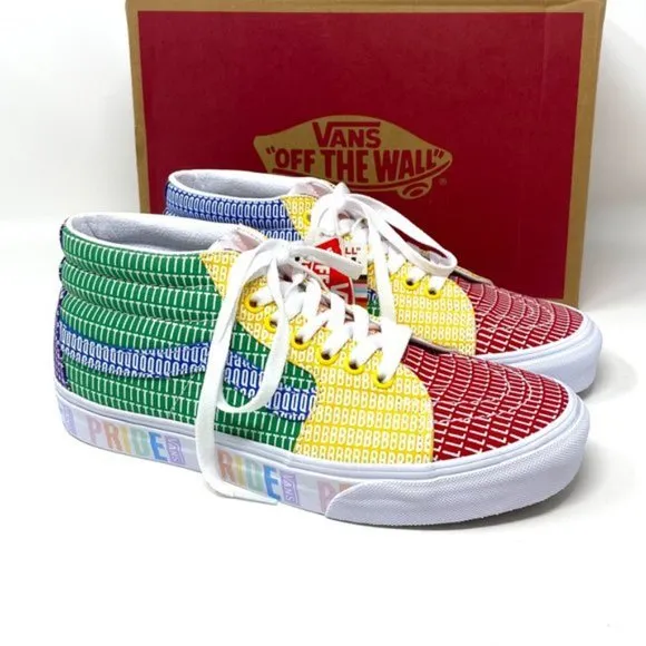 💖MEGA SALE💖VANS PRIDE LGBTQ  Authentic Men’s Sneakers VN0A3WM33WJ Sk8-Mid