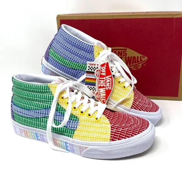 💖MEGA SALE💖VANS PRIDE LGBTQ  Authentic Men’s Sneakers VN0A3WM33WJ Sk8-Mid
