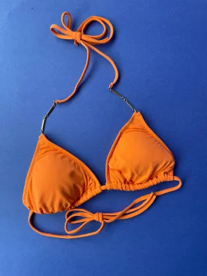 Melissa Odabash: Mykonos Chain Triangle Bikini Top - Clementine