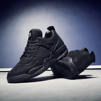 Men's Retro Leather Mid-Top Casual Running Shoes