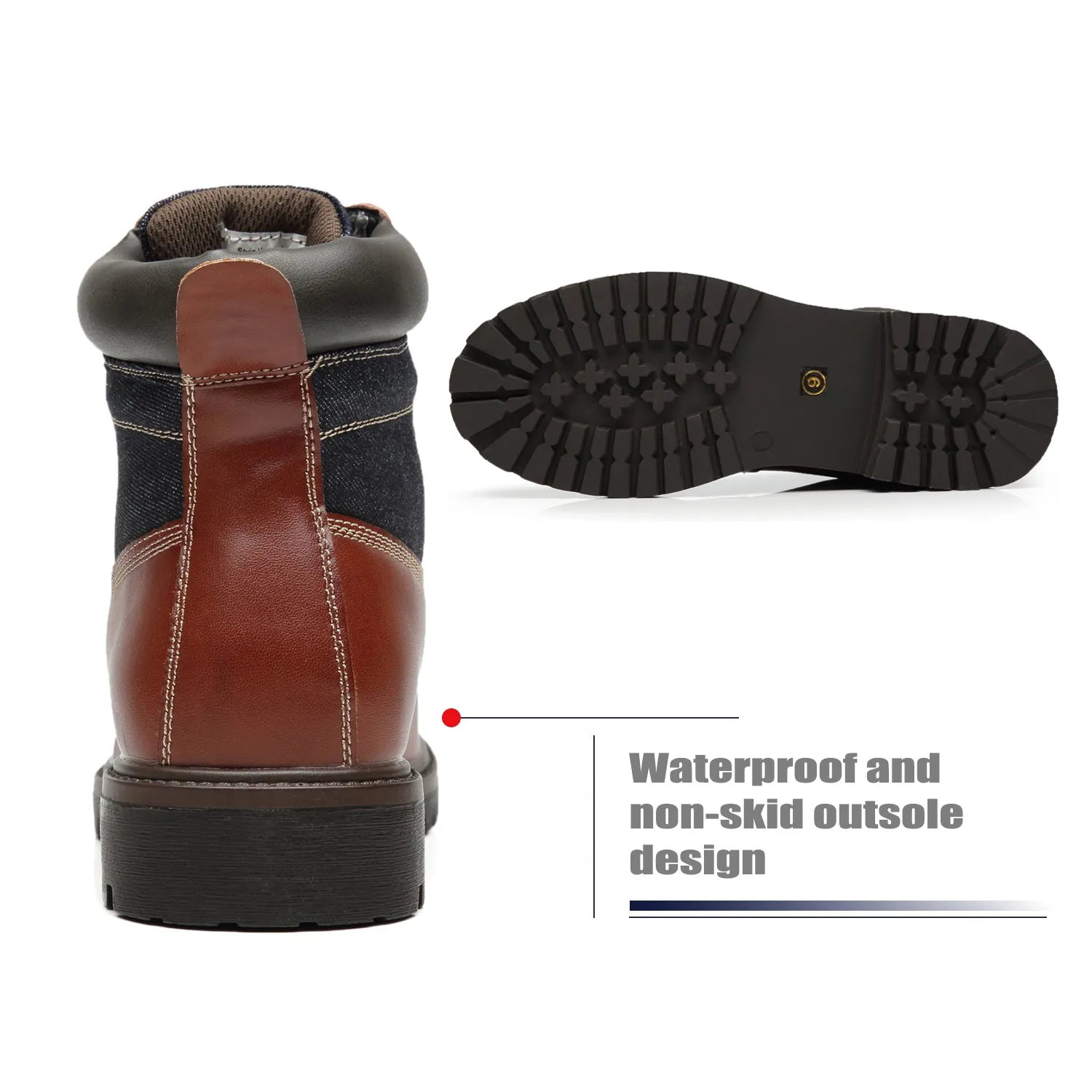 Men's Snow Winter Lace Up Boots Casual Comfortable Dress Boots for Men