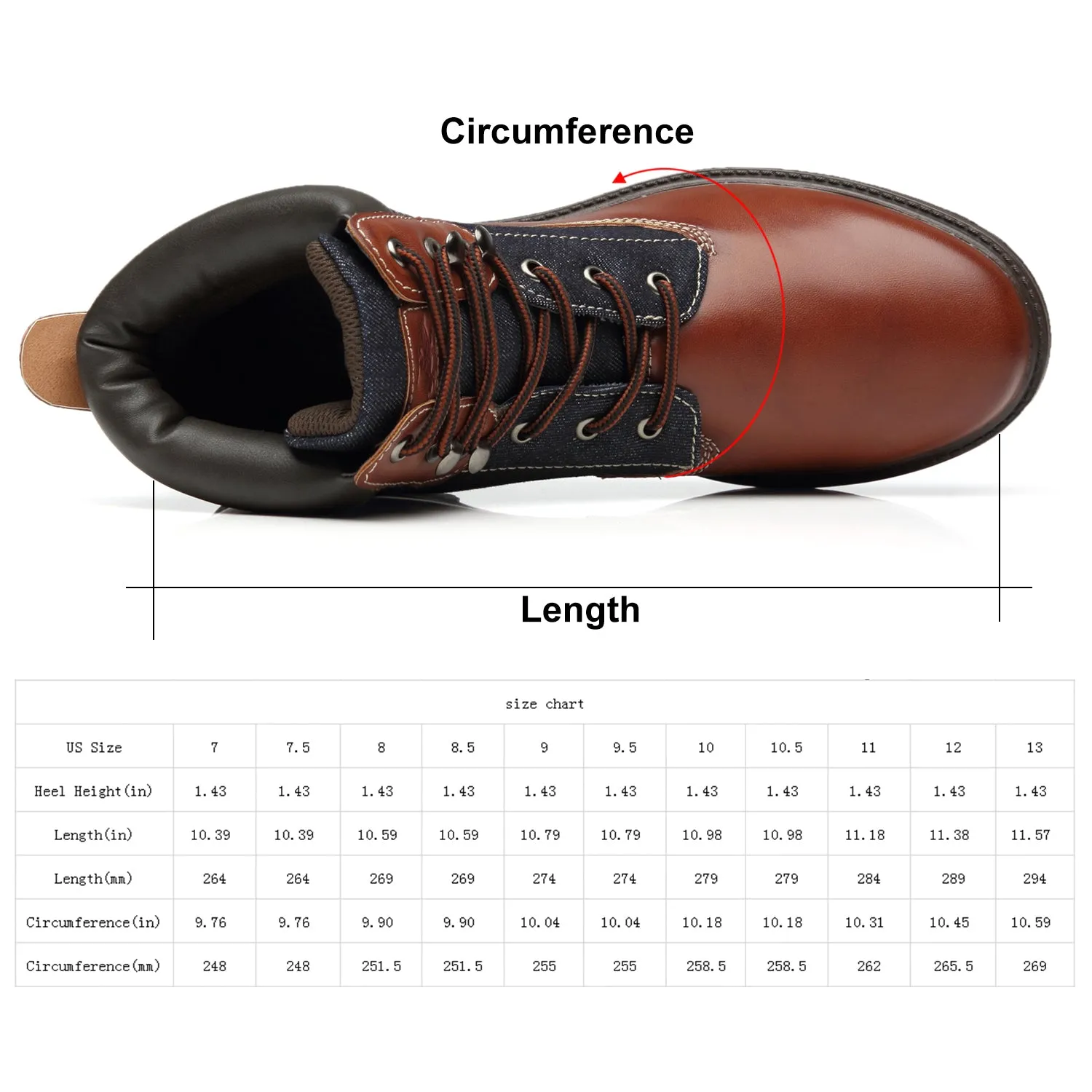 Men's Snow Winter Lace Up Boots Casual Comfortable Dress Boots for Men
