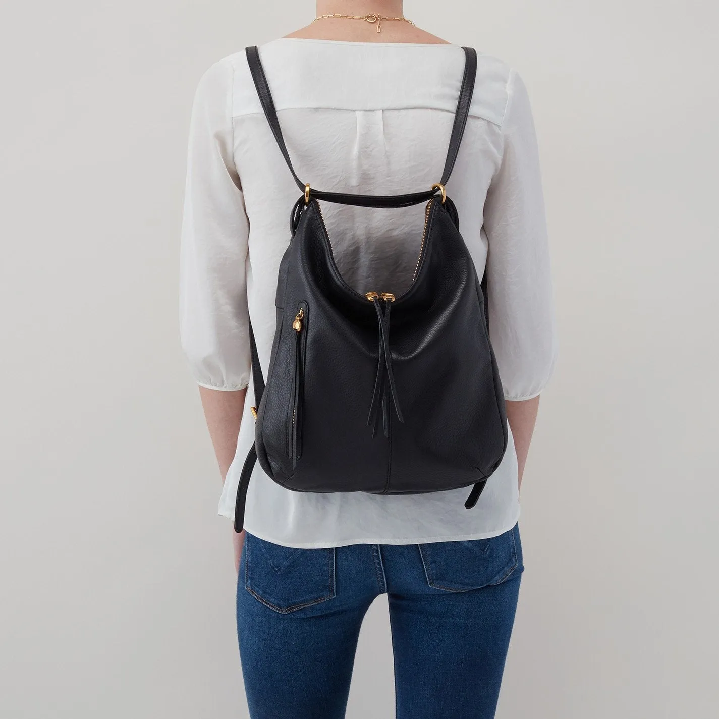MERRIN Convertible Backpack BLACK