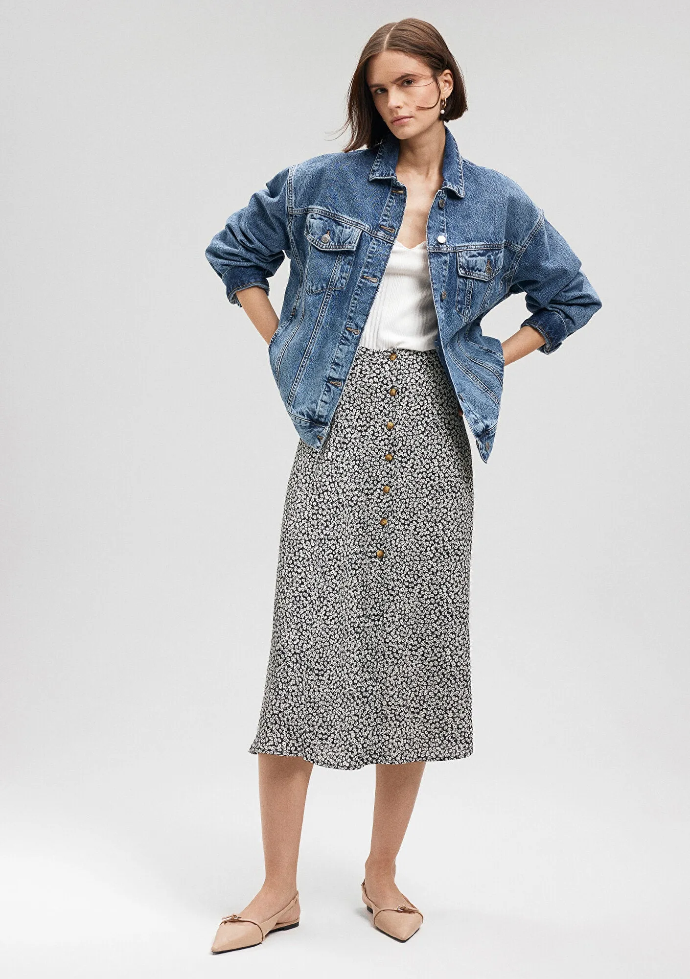 Mini Daisy Printed Skirt