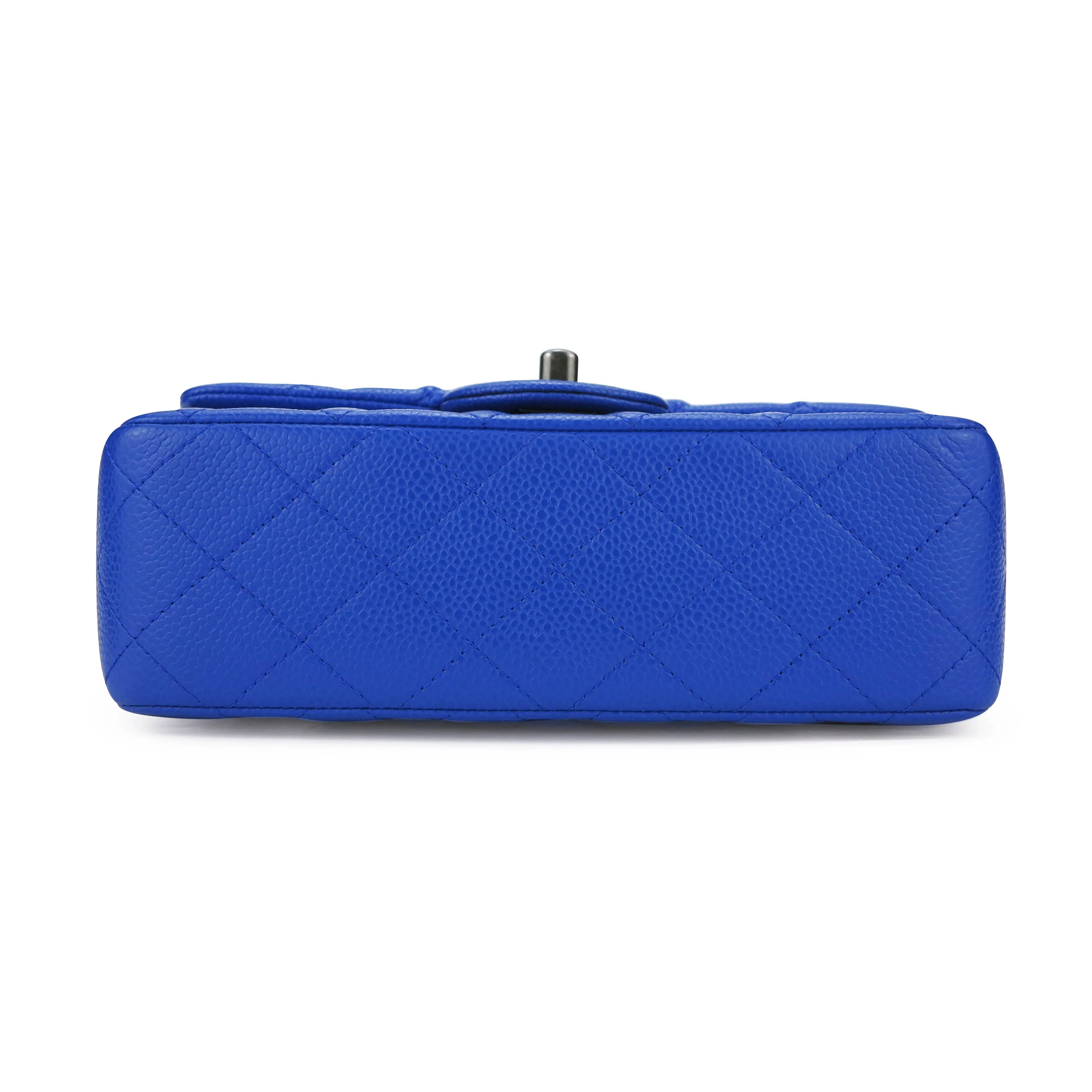 Mini Rectangular Flap Bag in 16C Blue Roi Caviar