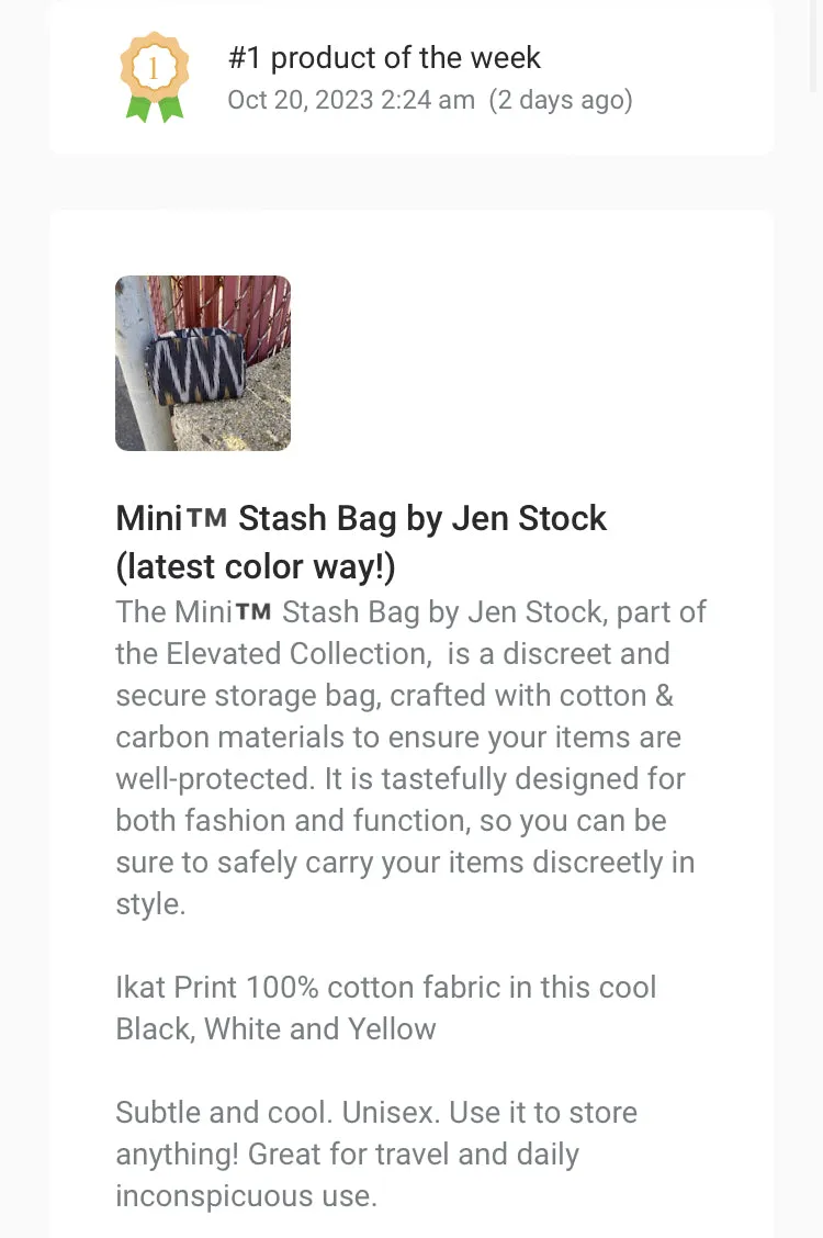 Mini™️ Stash Bag for anything & everything!