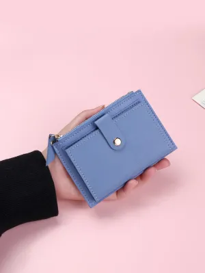 Minimalist Foldover Zipper Wallet