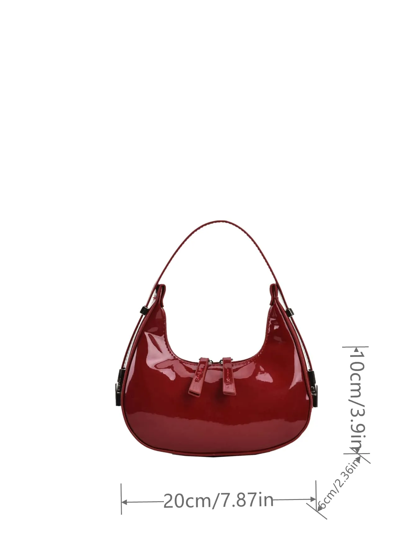 Minimalist Hobo Bag - Burgundy