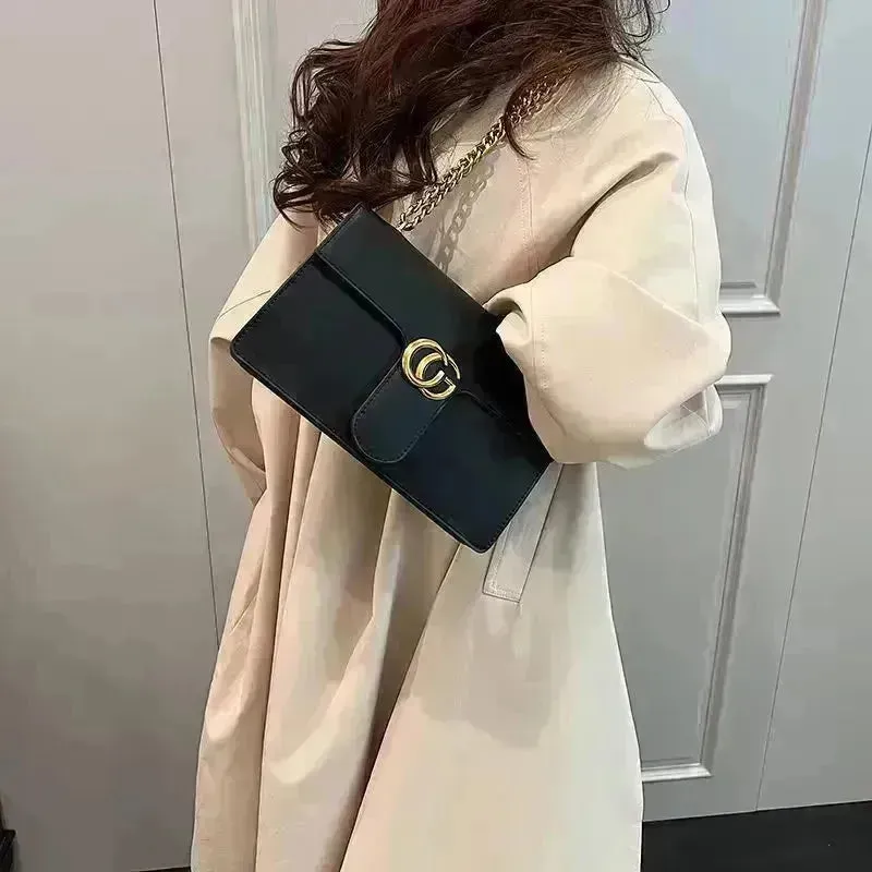 Minimalistic Double Buckle Handbag