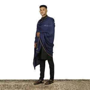 Miras Carfts Sozni Doridar Mens shawl Royal Blue