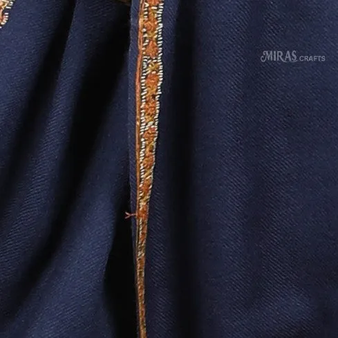 Miras Carfts Sozni Doridar Mens shawl Royal Blue