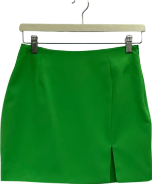 Misspap Green Split Hem Mini Skirt UK 8