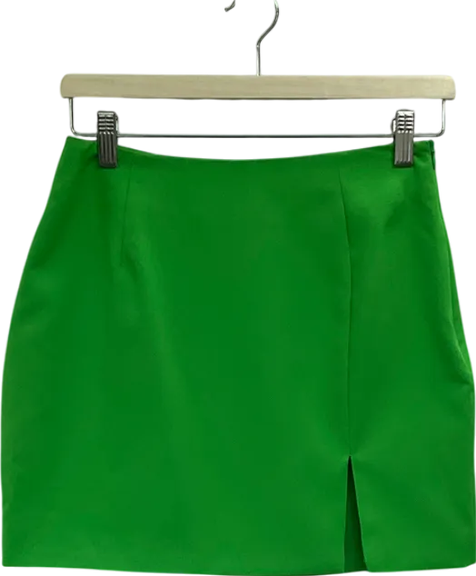 Misspap Green Split Hem Mini Skirt UK 8