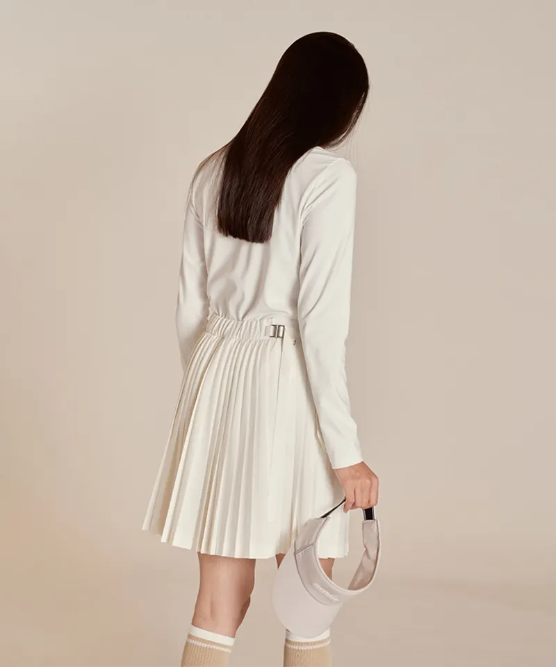 Monday Flow Pocket Pleated Skirt - White