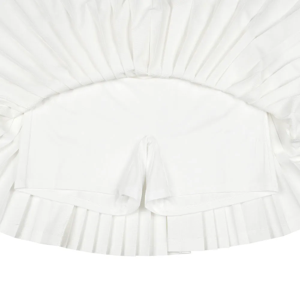 Monday Flow Pocket Pleated Skirt - White