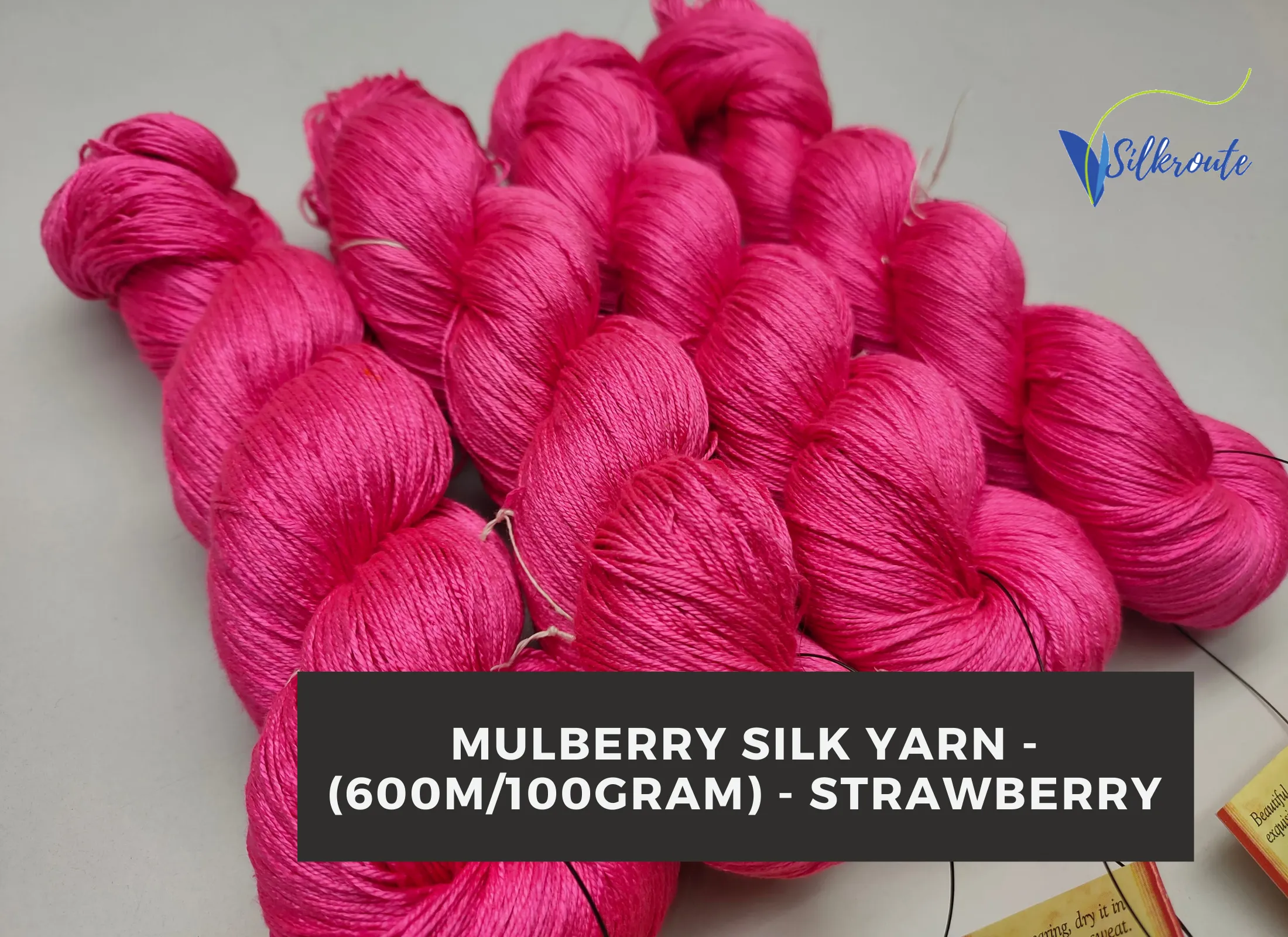 Mulberry Silk Yarn 600M 100Gr Strawberry