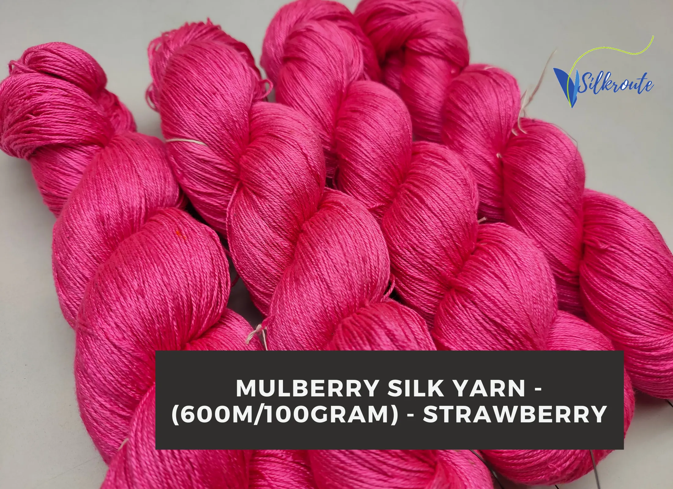 Mulberry Silk Yarn 600M 100Gr Strawberry