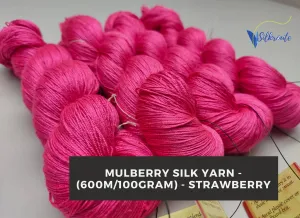 Mulberry Silk Yarn 600M 100Gr Strawberry