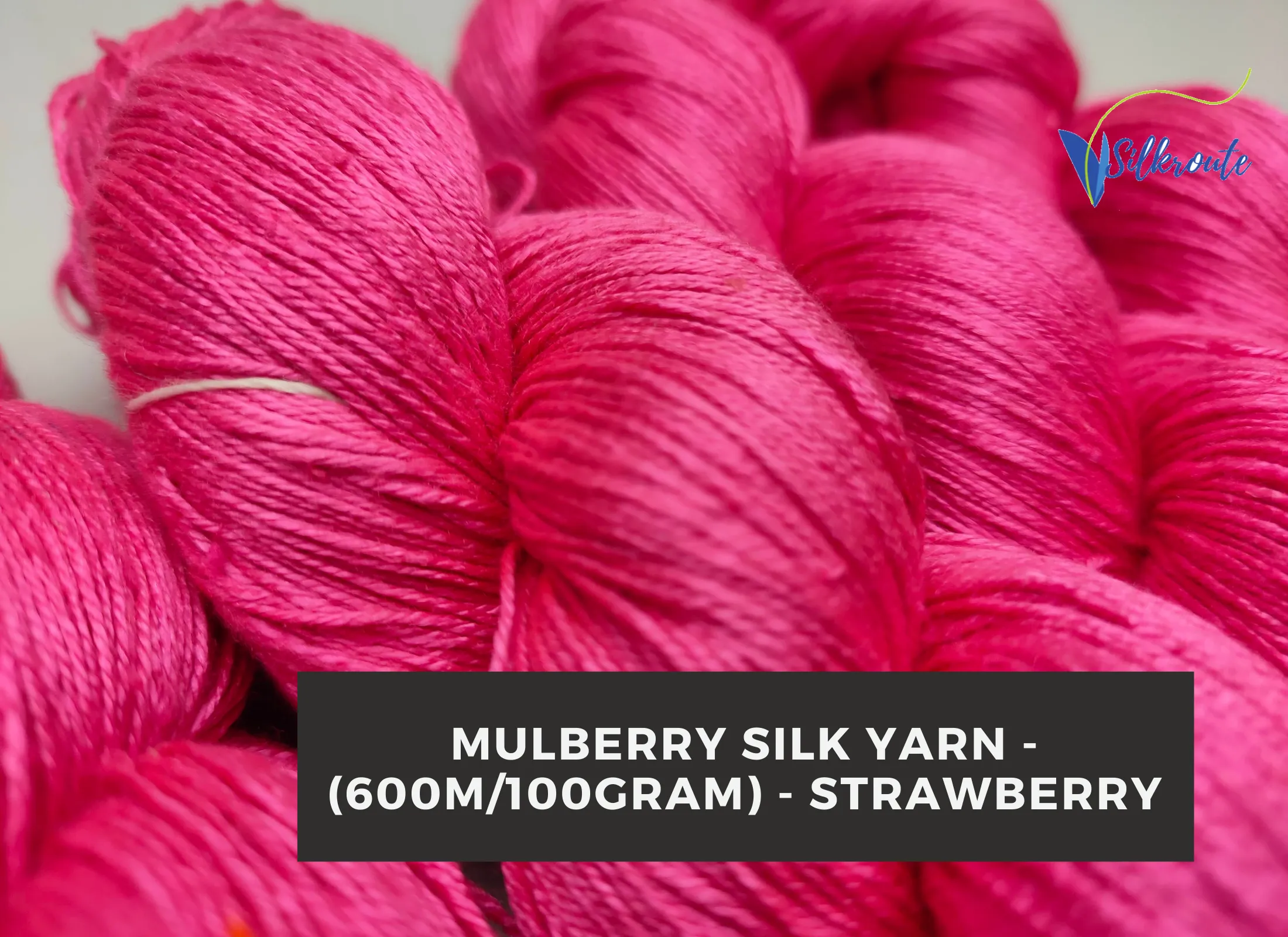 Mulberry Silk Yarn 600M 100Gr Strawberry