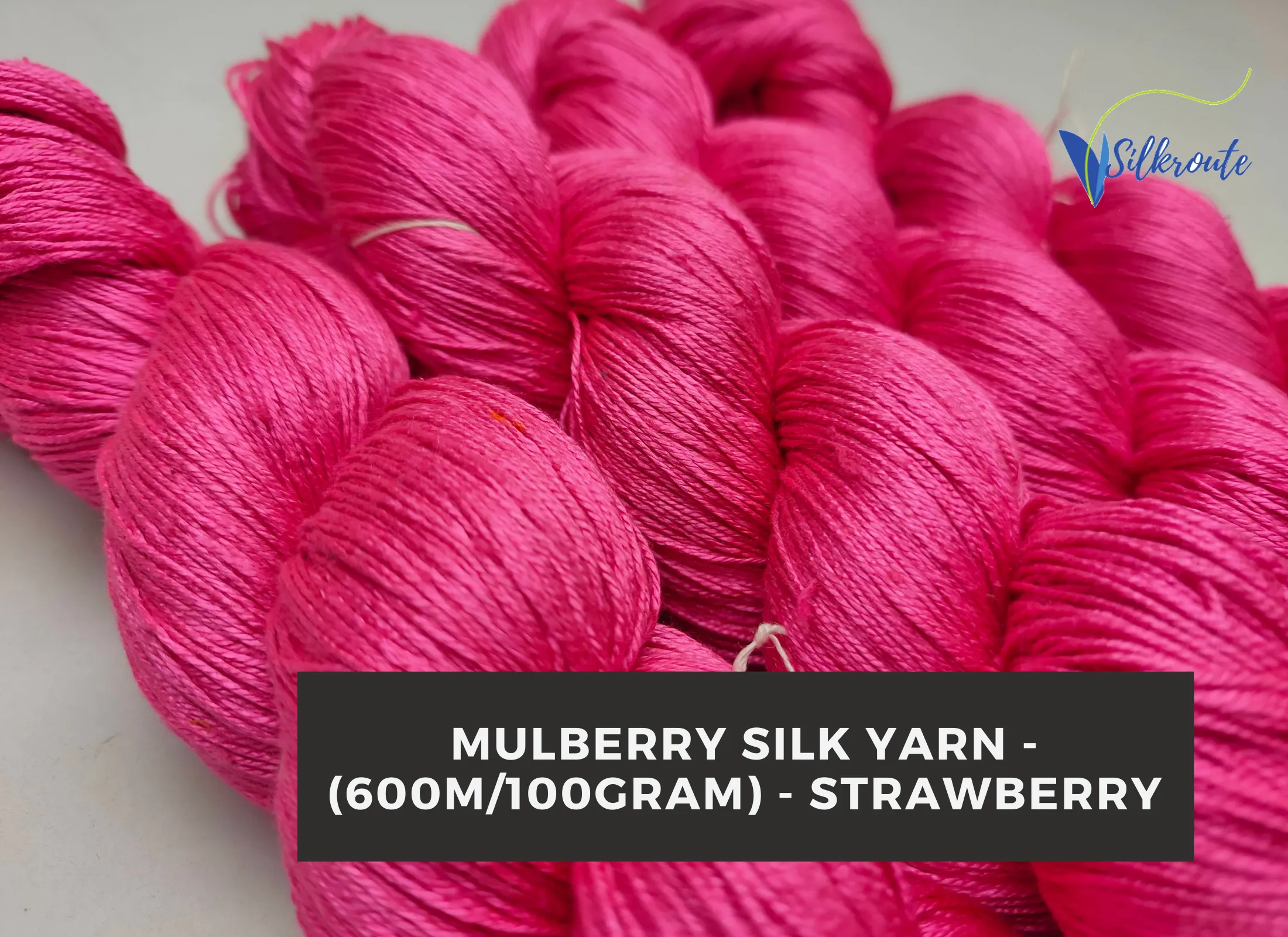 Mulberry Silk Yarn 600M 100Gr Strawberry