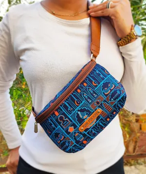 Music Wall Navy  Printed  Fanny Pack  Navy