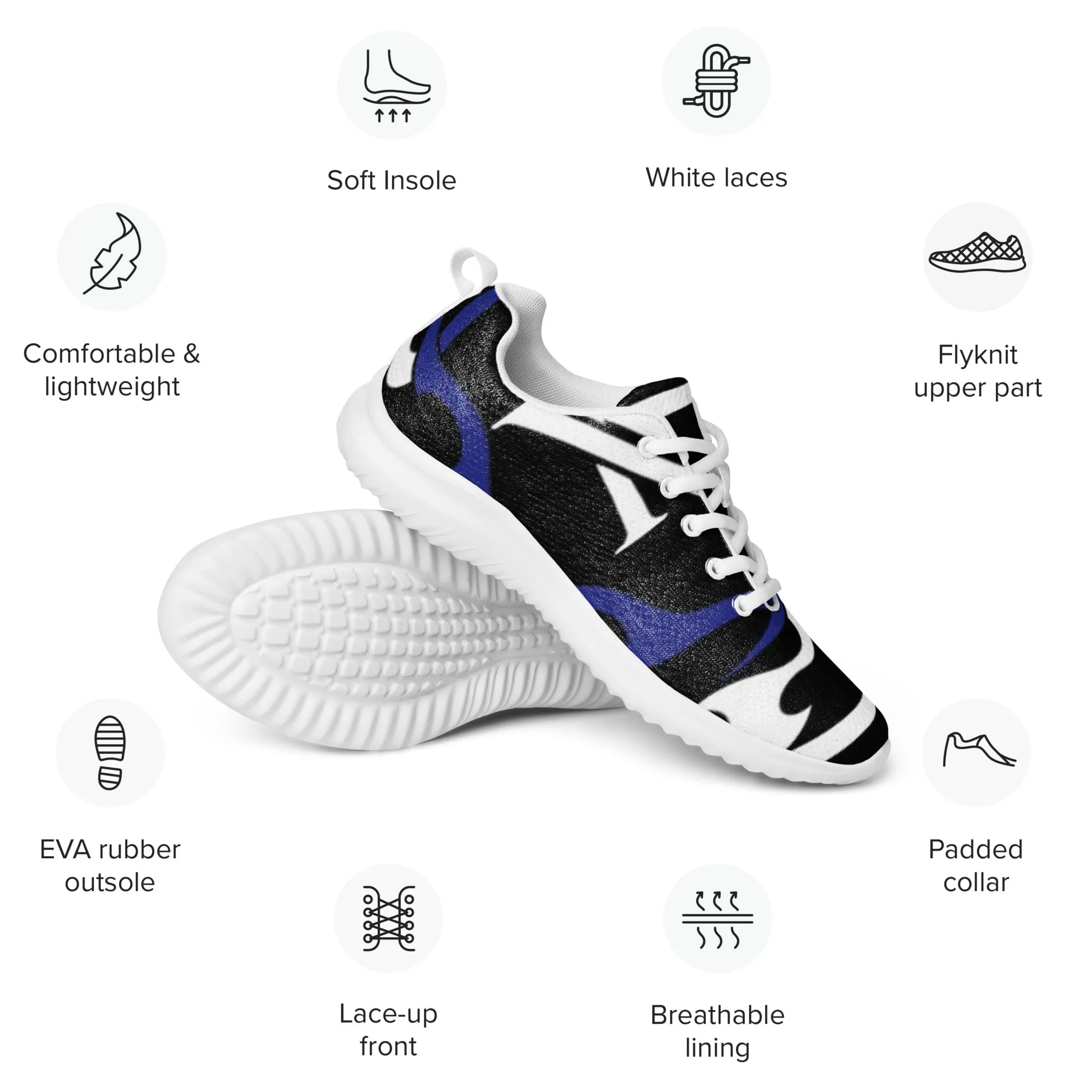 MyVybz Men’s Blue Flame Sneakers