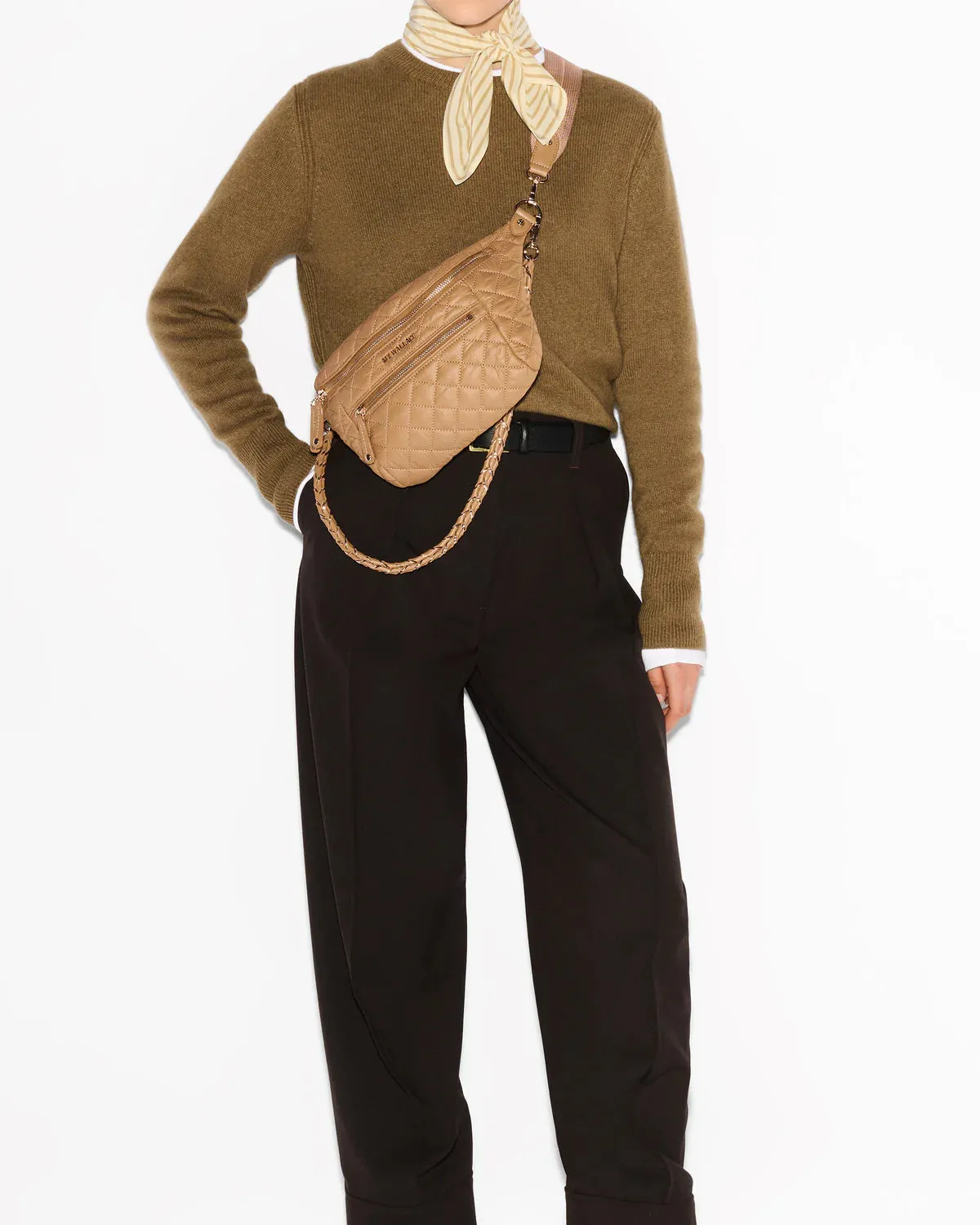 MZ Wallace - Small Crosby Crossbody Sling (Caramel)