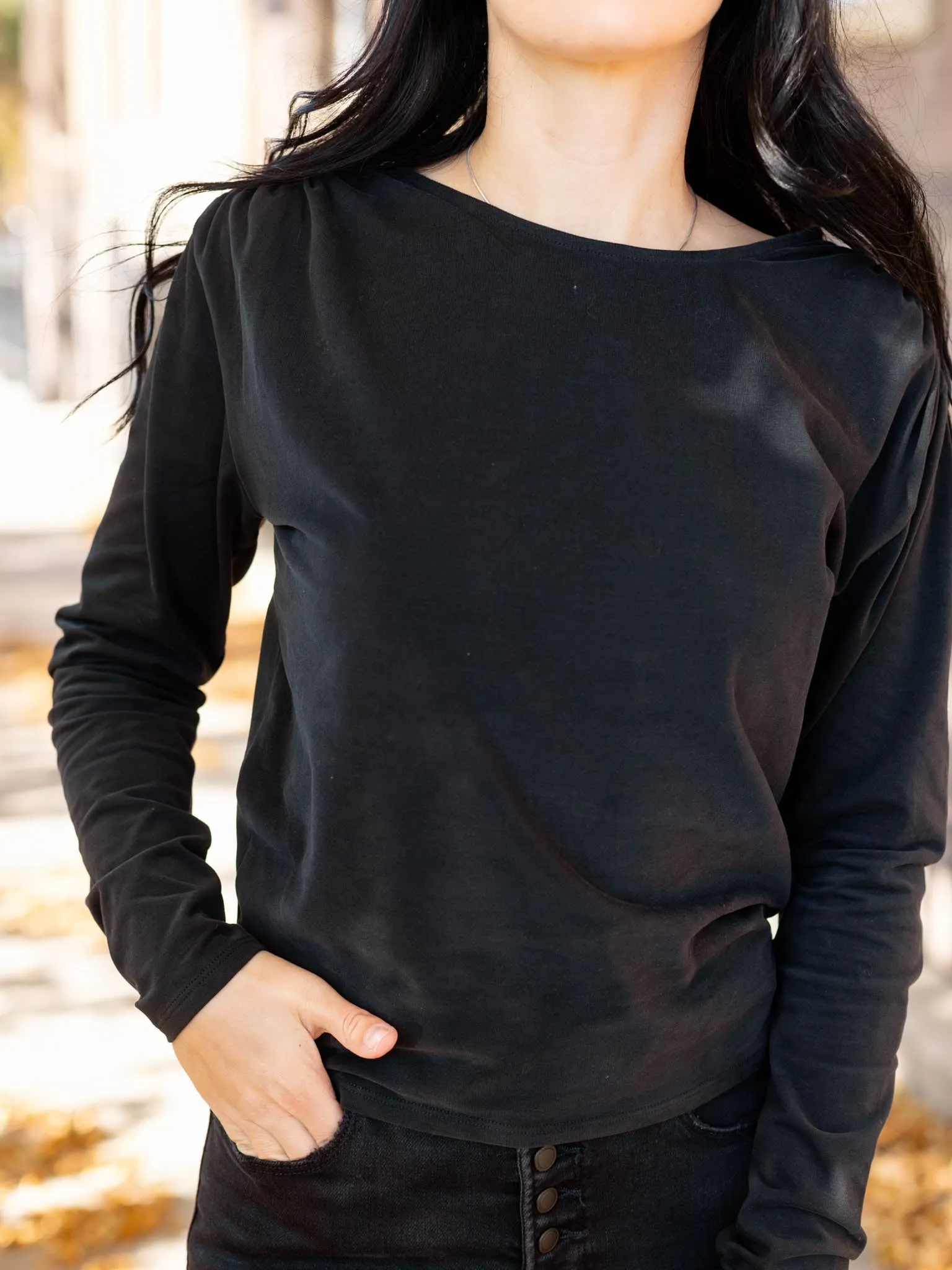 NATION Kit Shirred Top
