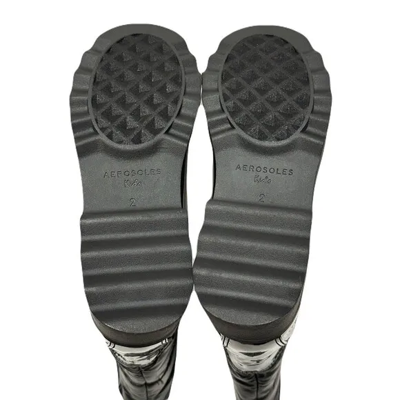 NEW Aerosoles Big Girls Size 2 Shadie Winter &amp; Snow Boot Waterproof Black Nylon