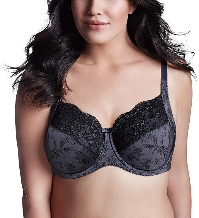 New in Package! Wonderbra Women's Printed Full Support Underwire Lace Top Cup Bra in Private Jet/Black, Sz 38C!