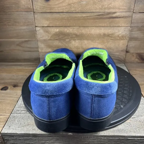 Nike Mens Size 12 SB Zoom Verona Slip Leo Blue Neon Green Casual Skate Sneakers