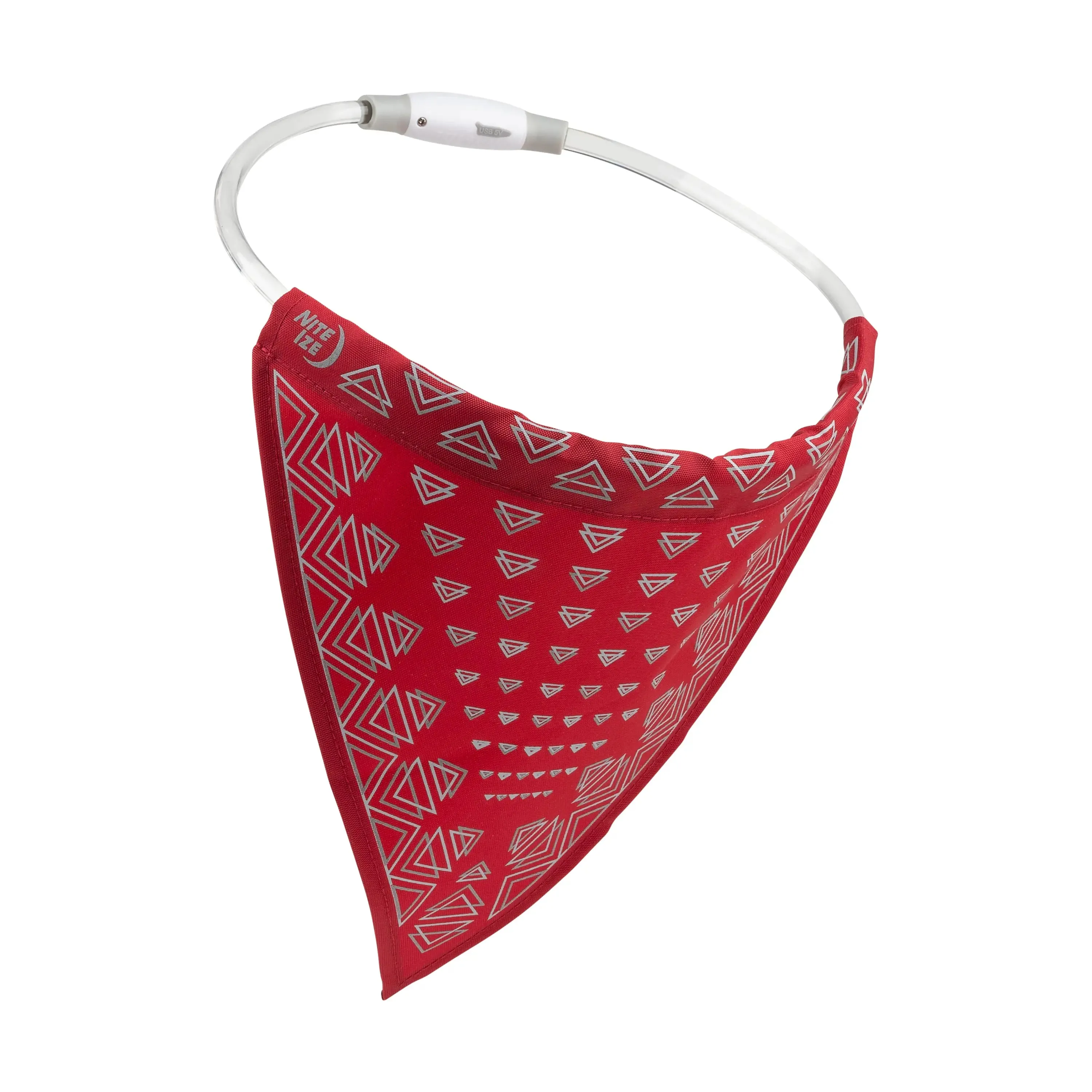 Nite Ize NiteHowl Bandana Rechargeable LED Safety Necklace Disc-O Select Red