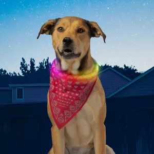 Nite Ize NiteHowl Bandana Rechargeable LED Safety Necklace Disc-O Select Red