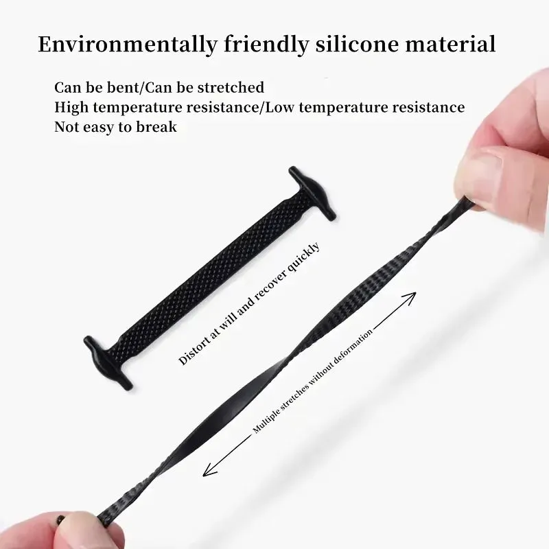 No-Tie FlexiShoelaces 16pcs for Sneakers & Sports