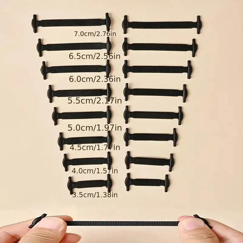 No-Tie FlexiShoelaces 16pcs for Sneakers & Sports