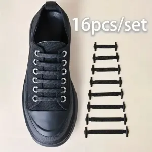 No-Tie FlexiShoelaces 16pcs for Sneakers & Sports