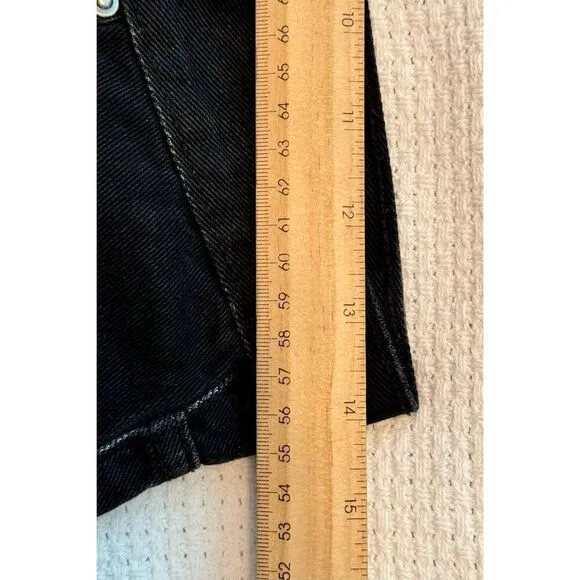 NWOT One teaspoon Junkyard Black Fringed Denim Mini Skirt