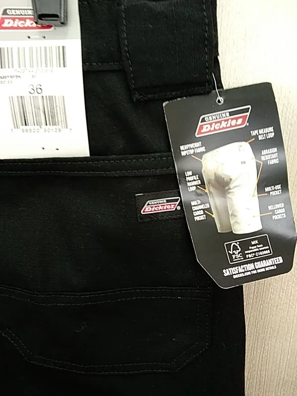 NWT  DICKIES Ultimate Cargo Shorts Black Men's Size 36