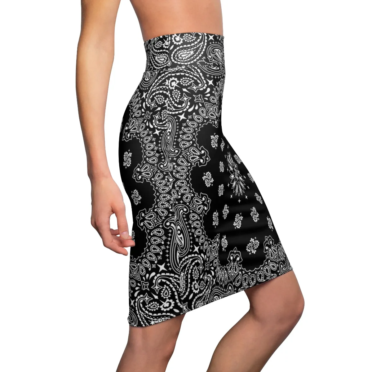 OG Black Bandana Women's Pencil Skirt