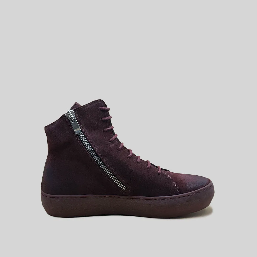 OLLIE waxed suede OXBLOOD/OXBLOOD