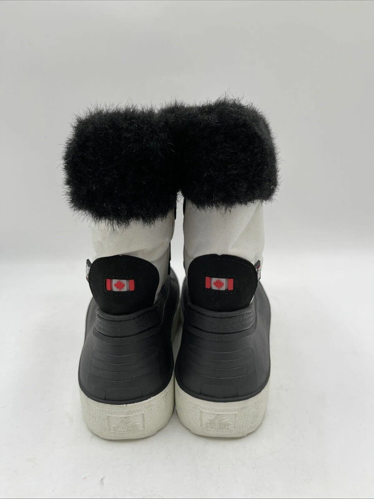 Pajar Canada Black/White Lace Up/Zip Insulated Waterproof Snow Boots Women’s 7 - Very Good