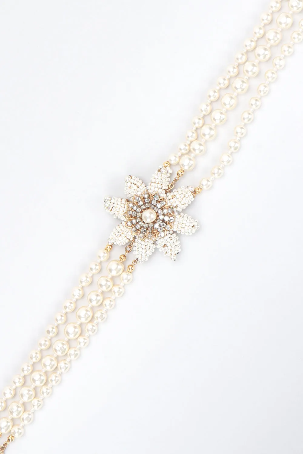 Pearl Flower Choker Necklace