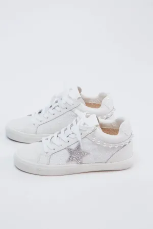 Perscila White Pearl Mid Top Sneakers