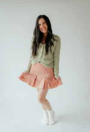 Peyton Pleated Cord Skirt