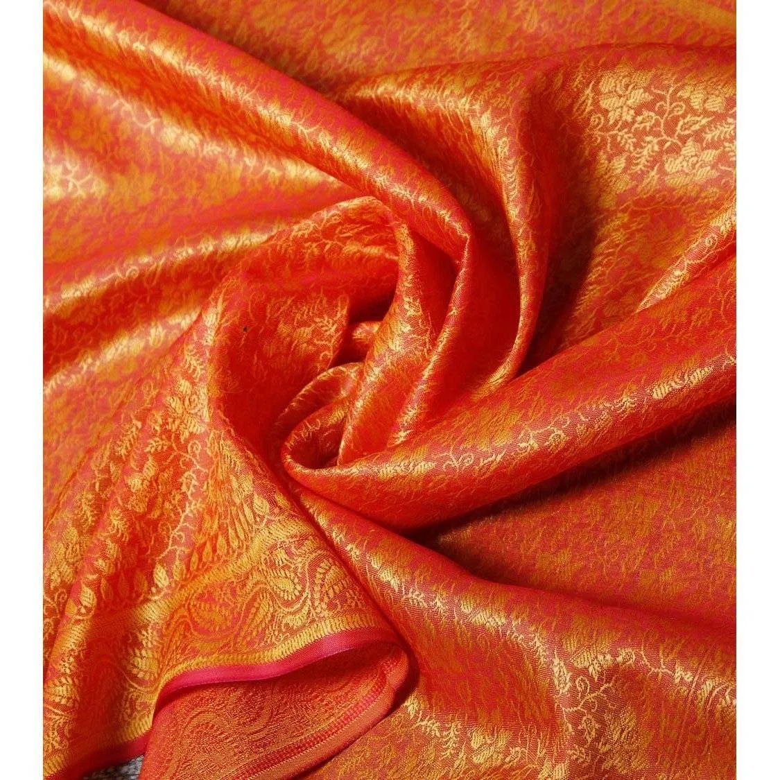 Pink & Yellow Cotton Silk Stole