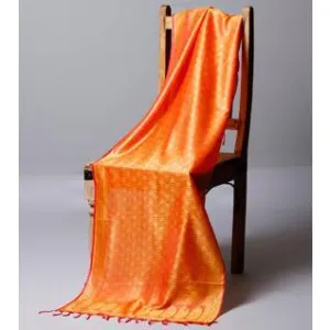 Pink & Yellow Cotton Silk Stole