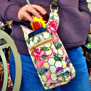 Pink Honeycomb Bees Tumbler Crossbody