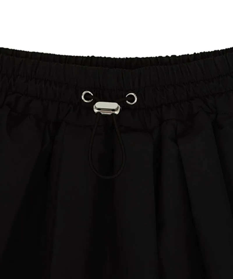 PIV'VEE Volume Pleated Mini Skirt - Ebony Black